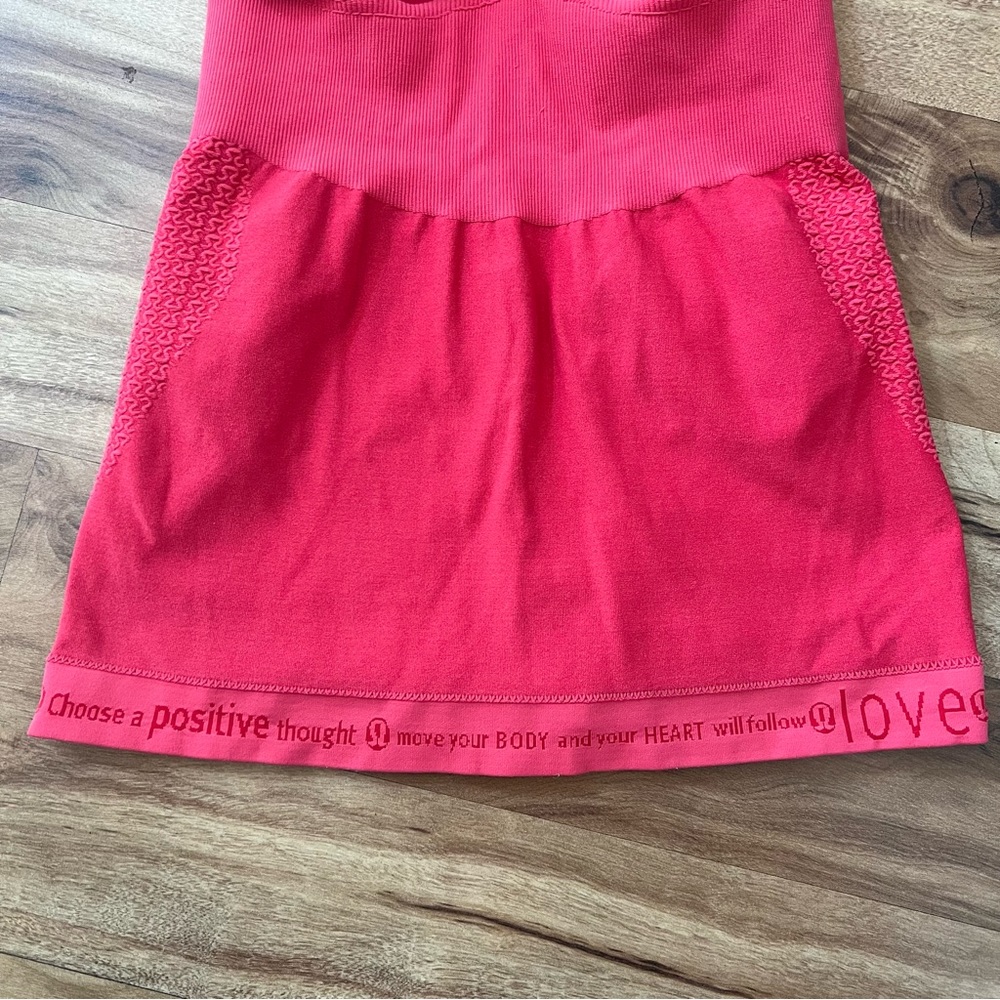 RARE Lululemon Athletica Run Heartbeat Coral‎ Pink Athletic Tank Top 4 - Picture 8 of 13